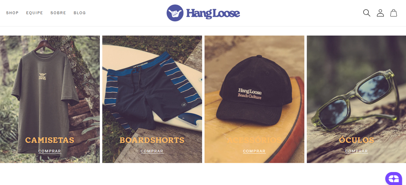 imagem do Projeto Hang Loose | E-commerce