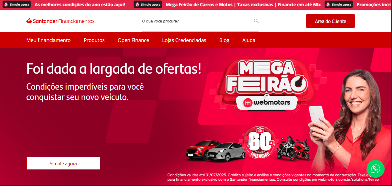 imagem do Projeto Santander Financiamento